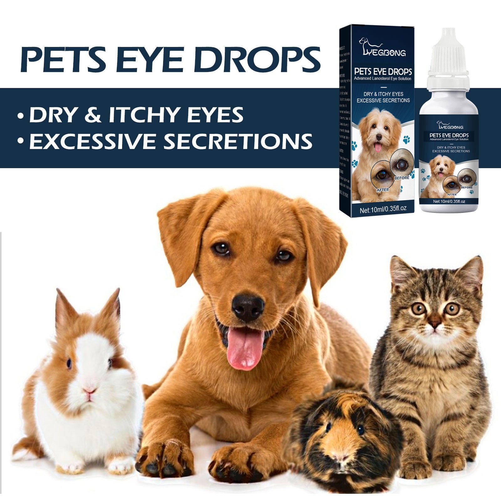Pet eye drops