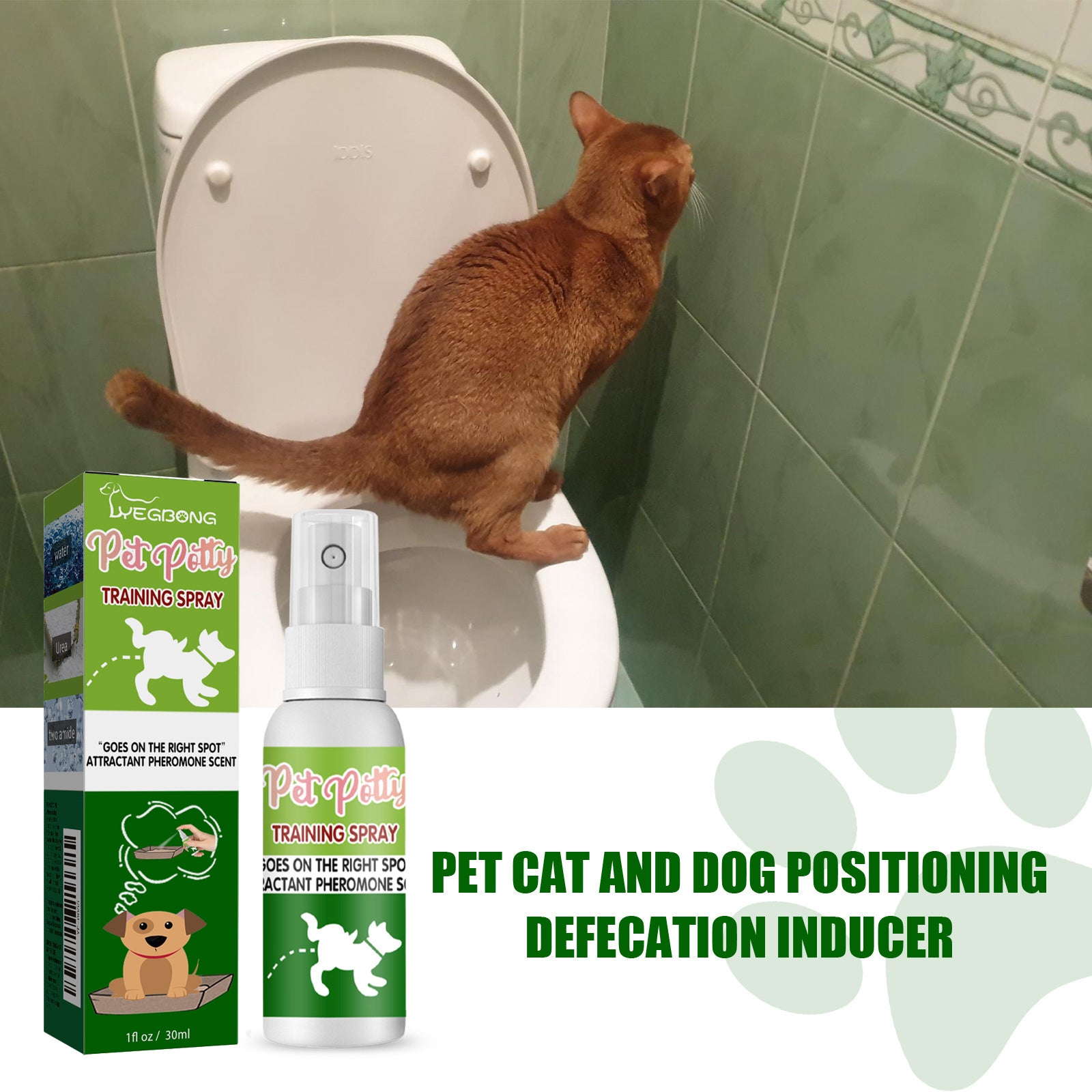 Pet location and defecation inducer