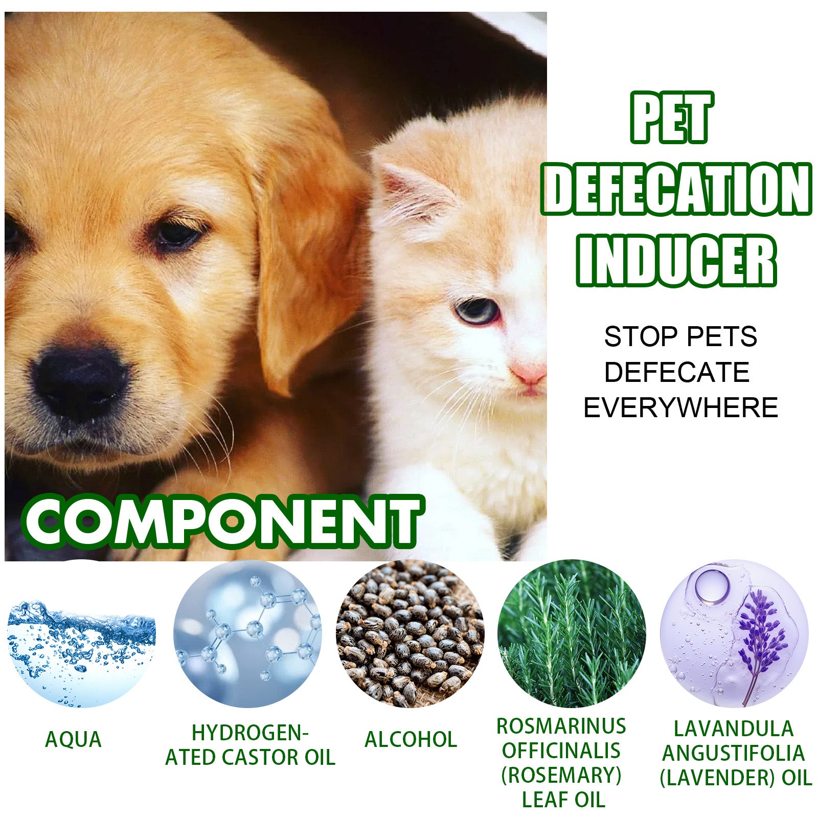 Pet location and defecation inducer